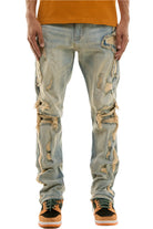 Men's X-Pattern distressed skinny jeans - Epicplacess