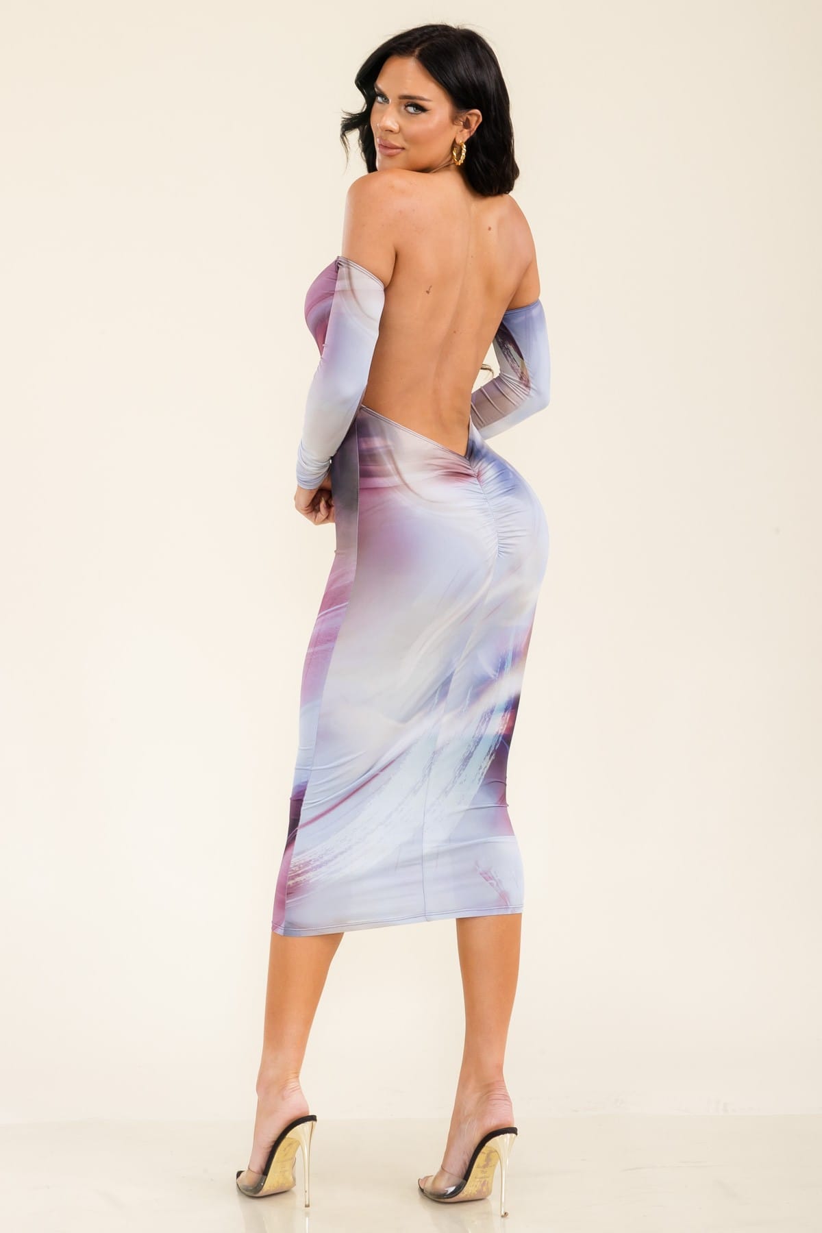 Women's Tube Long Sleeve Midi Dress – detail view