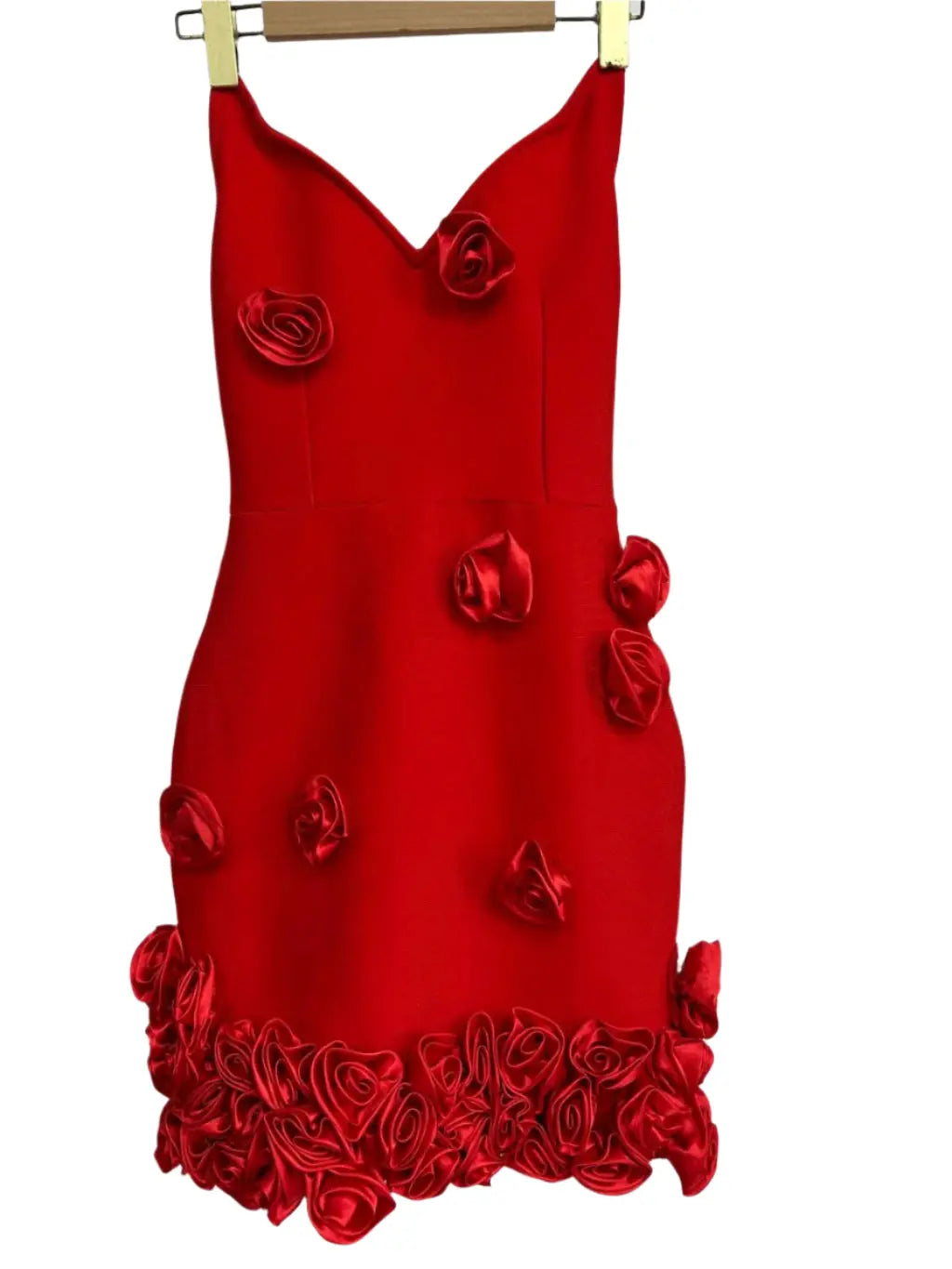 Red bandage mini dress front view - Epicplacess