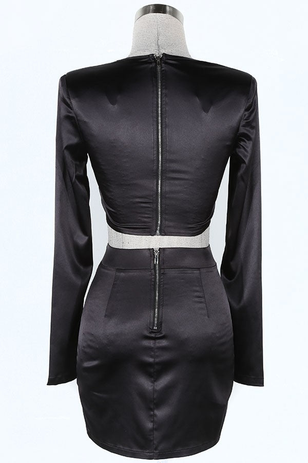 Women's Satin Blazer, Corset Top & Mini Skirt 3-Piece Set - photo 2