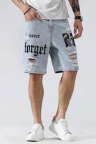 Distressed denim shorts side view - Epicplacess