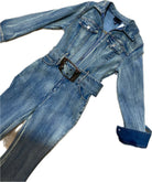 Denim jumpsuit back view
