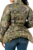 Camo puffer jacket detail