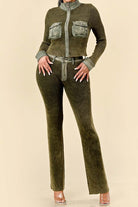 Mineral wash knit set front