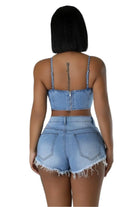 Denim shorts back view - Epicplacess