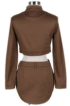 Women's Hooded Crop Jacket & Mini Skirt Set - photo 4