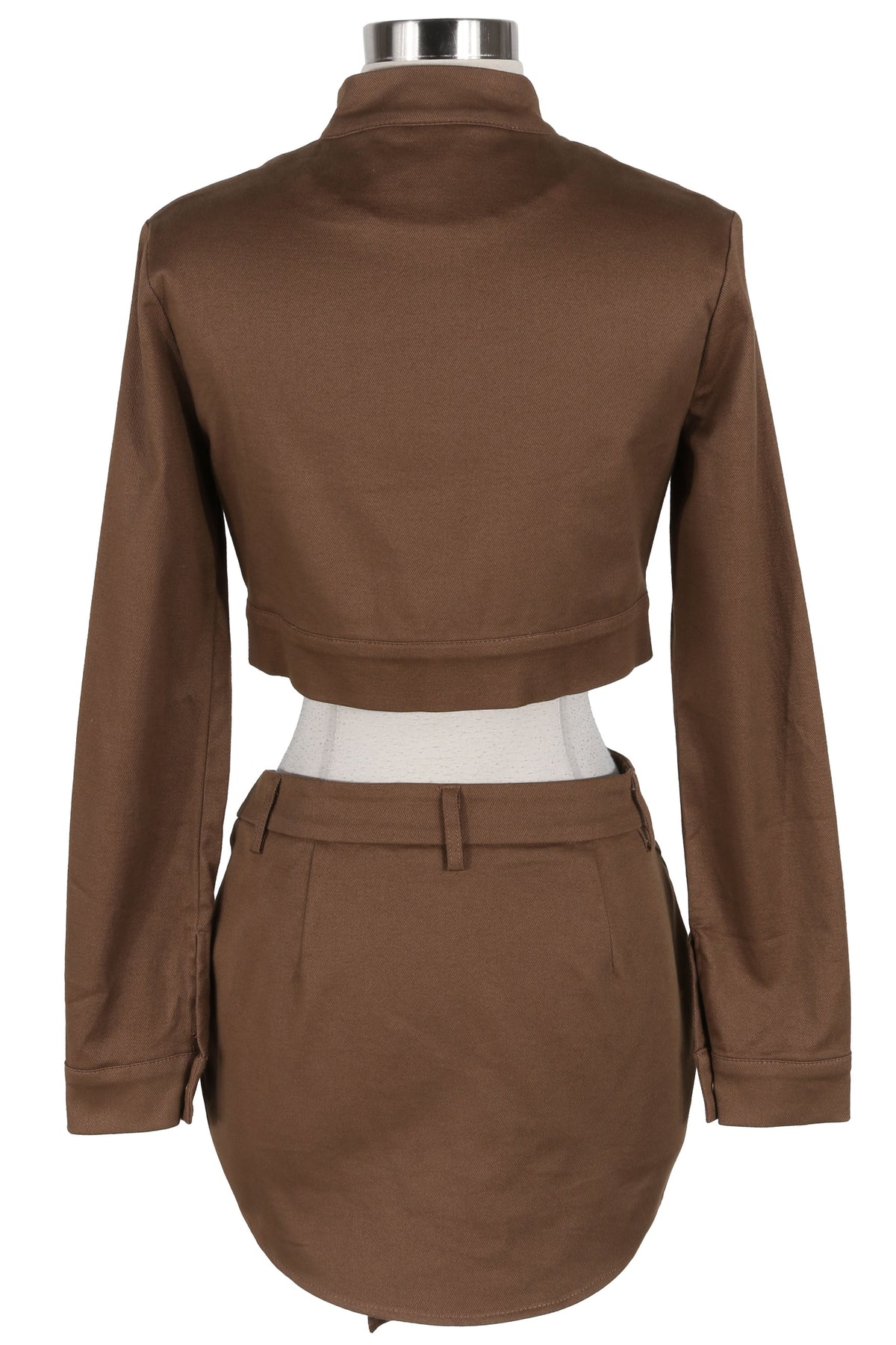 Women's Hooded Crop Jacket & Mini Skirt Set - photo 4