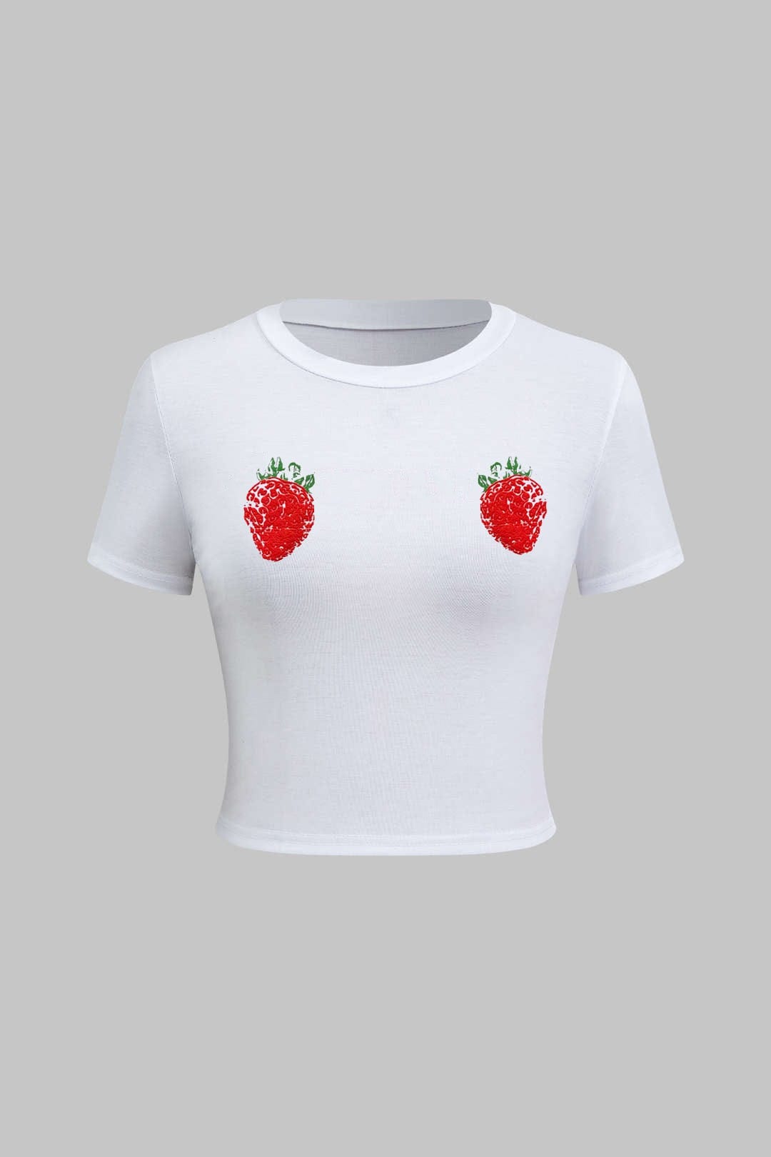 Women's Strawberry Graphic T-Shirt – detail view