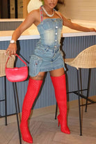 Denim skirt set detail - Epicplacess