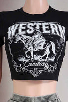 Graphic cropped tee front