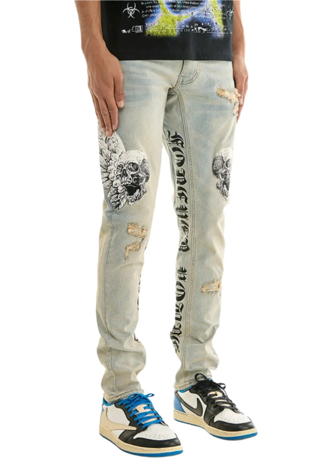 Tattoo print jeans final view - Epicplacess