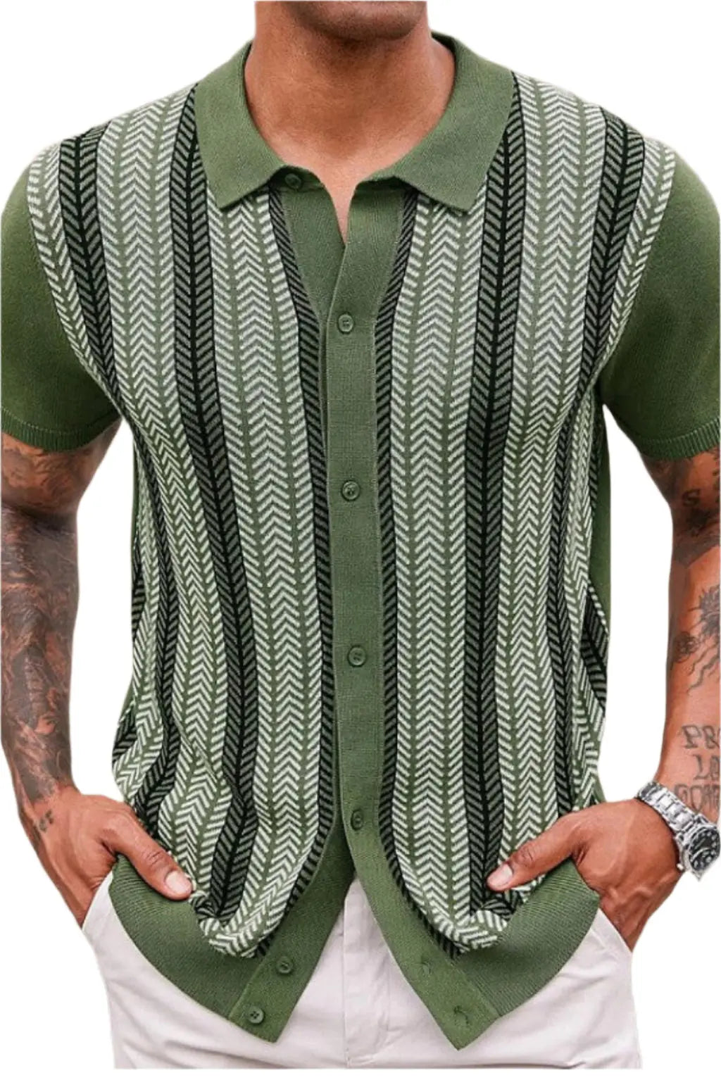 Green textured shirt - Epicplacess