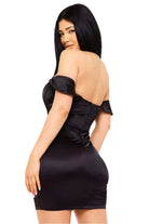 Satin mini dress close detail - Epicplacess