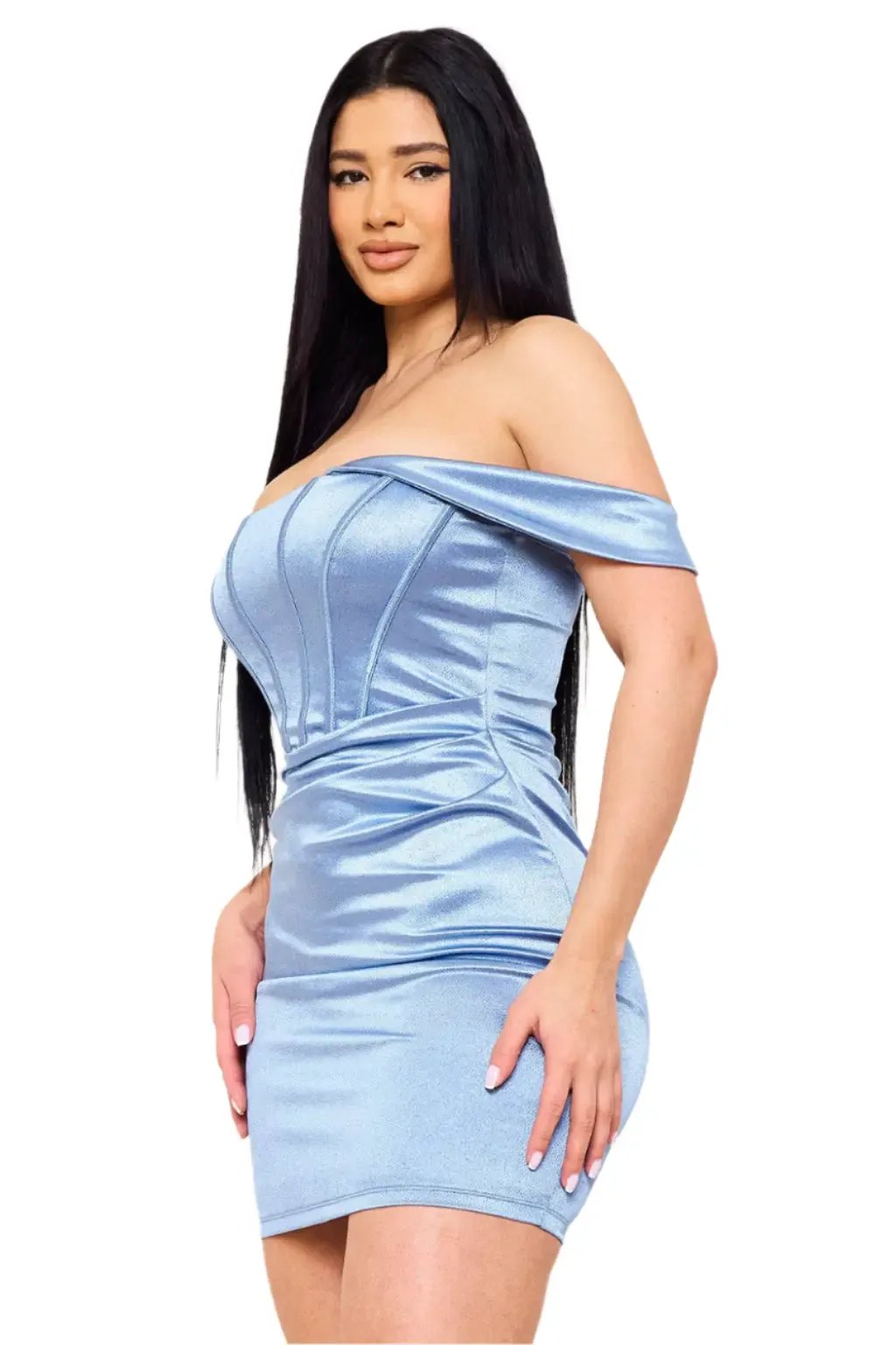 Satin mini dress final view - Epicplacess