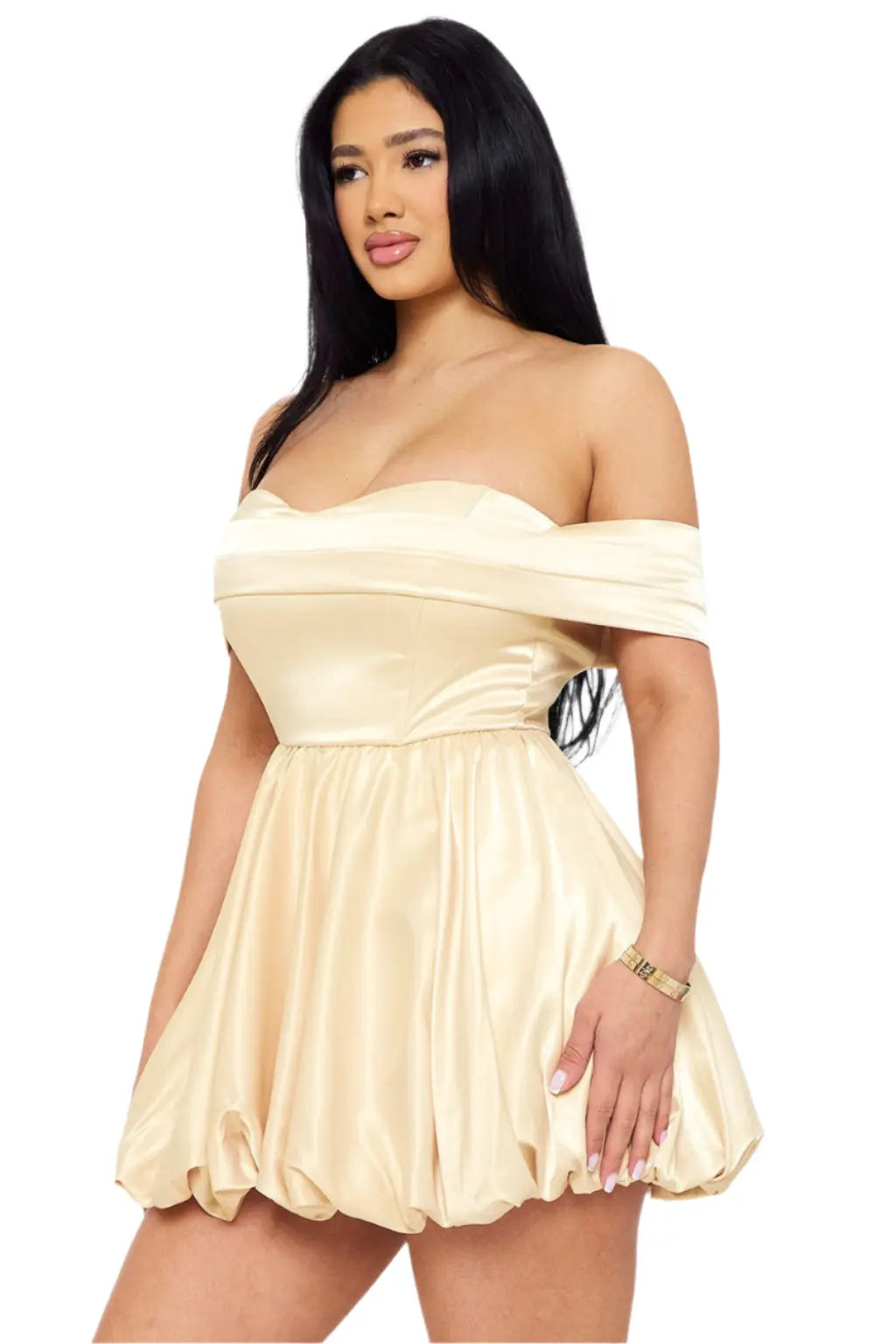 Satin dress outfit view - Epicplacess