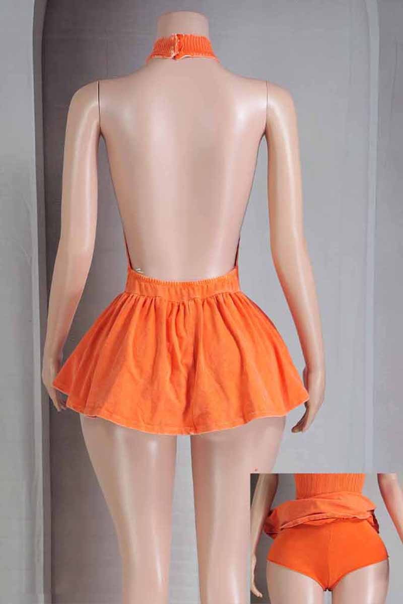 Open back romper