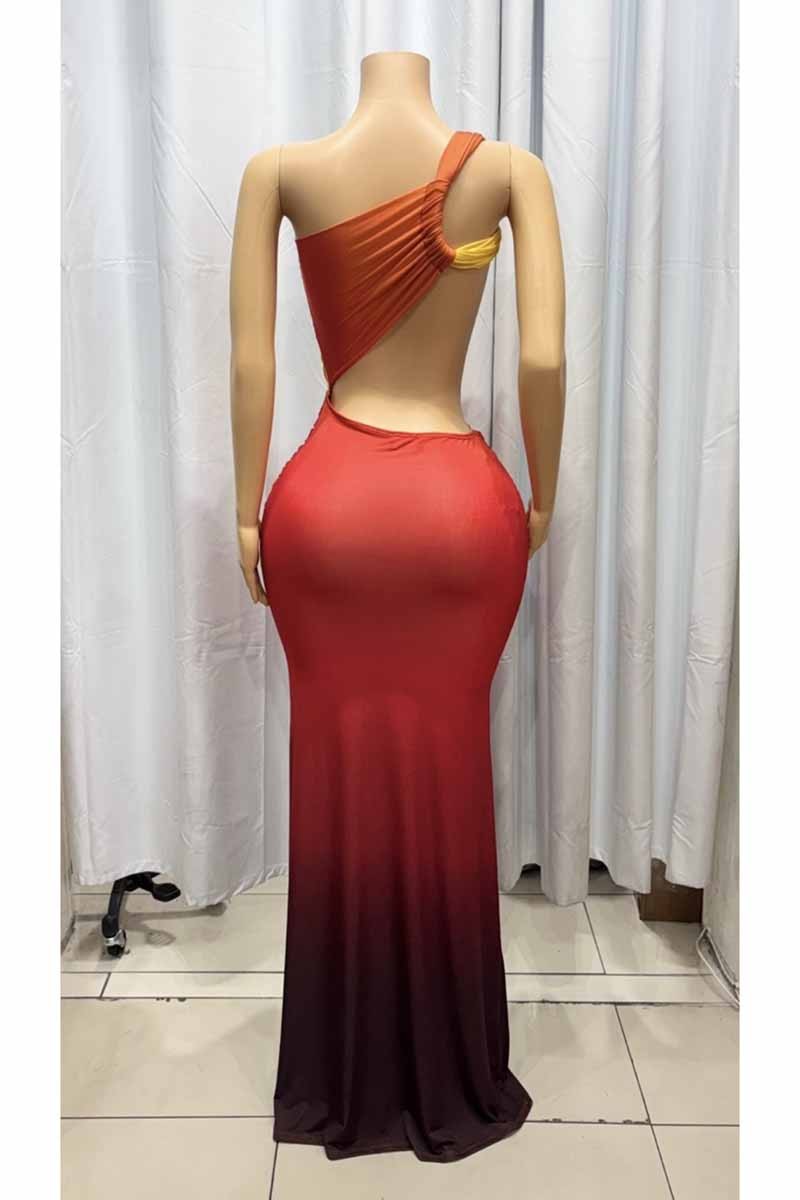 Ombre dress back view