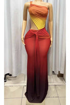 Ombre maxi dress front