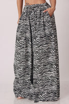 Animal print pants back view