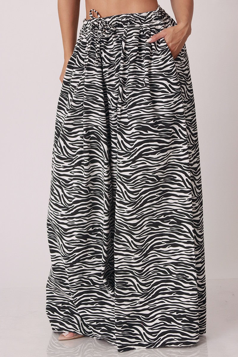 Animal print pants back view