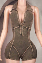 Collared romper front