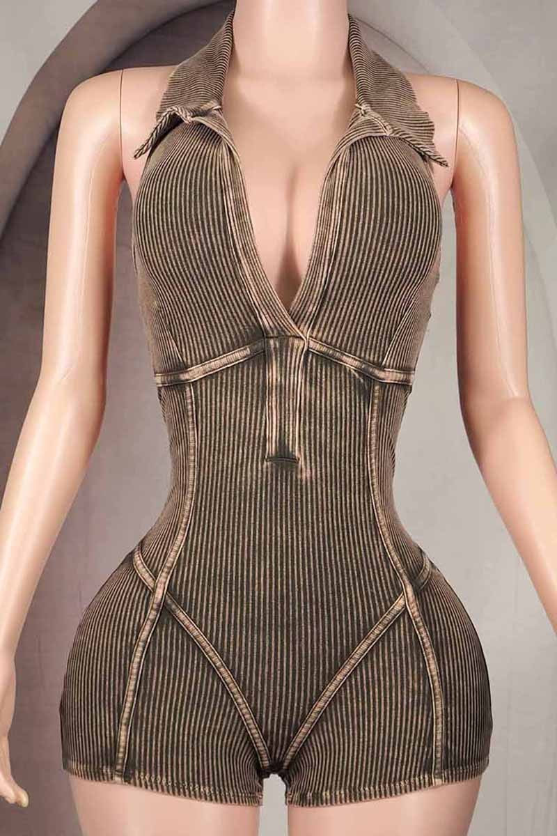 Collared romper front