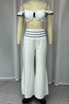 Striped pants set front