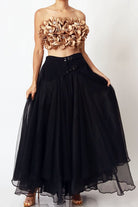 Strapless crop top side view