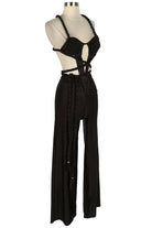 Women's Satin Halter Cutout Wide Leg Jumpsuit - photo 2