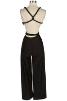 Women's Satin Halter Cutout Wide Leg Jumpsuit - photo 3