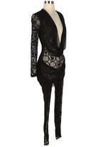Women's Lace Plunge Long Sleeve Jumpsuit - photo 2