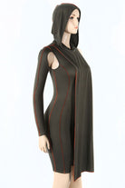 Women's Hooded One Sleeve Cutout Romper - photo 2