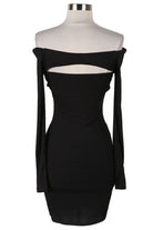 Women's Ribbed Off-Shoulder Cutout Button Front Mini Dress - photo 3