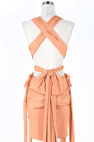 Women's Plunge Halter Wrap Top & Mini Skirt Set - photo 4