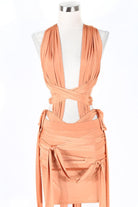 Women's Plunge Halter Wrap Top & Mini Skirt Set - photo 2