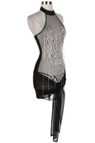 Women's Embellished Halter Fringe Mini Dress - photo 2