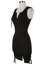 Women's Ribbed Hooded Sleeveless Cutout Romper - photo 4