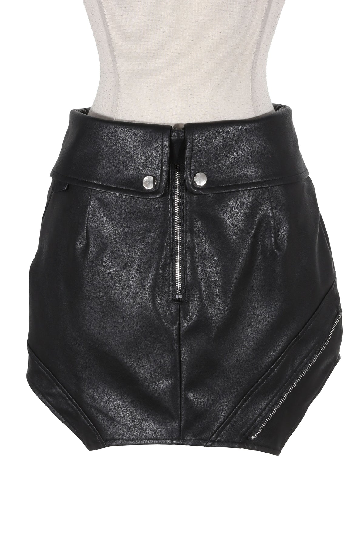 Women's Faux Leather Mini Skirt - photo 3