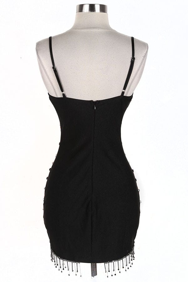 Women's Rhinestone Studded Strappy Mini Dress - photo 3