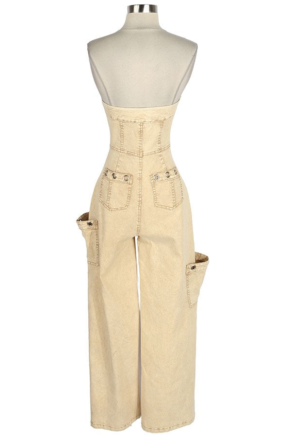Women's Strapless Corset Fitted Jumpsuit - photo 3