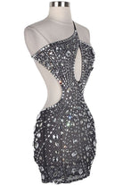 Women's Sequin One-Shoulder Cutout Mini Dress - photo 2