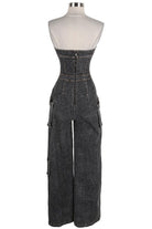 Women's Strapless Cutout Fitted Jumpsuit - photo 3