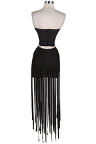 Women's Bandeau Top & Fringe Maxi Skirt Set - photo 3