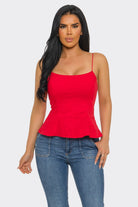 Women's Skyline Poplin Stretch Corset Square Neck Cami Top – detail view