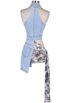 Women's Strapless Cutout Asymmetric Denim Mini Dress - photo 4