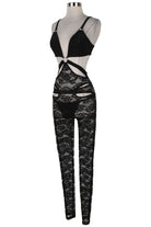 Women's Lace Plunge O-Ring Strap Jumpsuit - photo 2