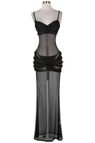 Women's Sheer Mesh Rope Detail Overlay Maxi Dress - photo 3