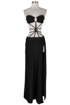Women's Strapless Cutout Side Slit Maxi Dress - photo 2