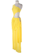 Women's One-Shoulder Cutout Sheer Wide-Leg Jumpsuit - photo 4