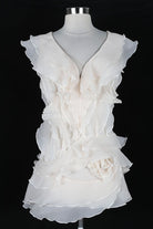 Women's Tiered Ruffle V-Neck Flutter Sleeve Mini Dress - photo 4